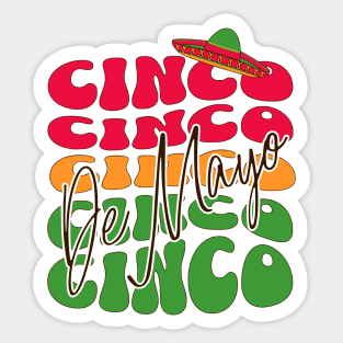 Cinco De Mayo Typography Sticker